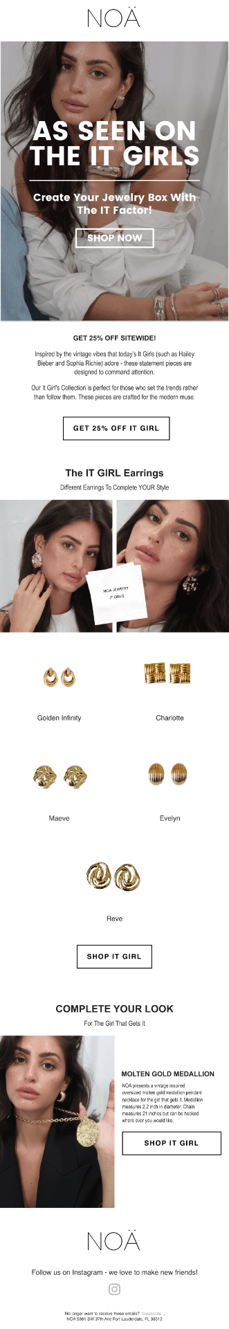 Noa Campaign email mockup