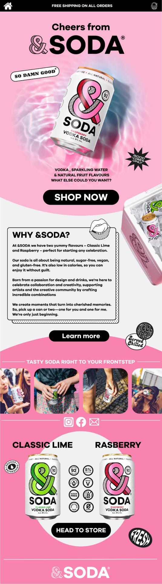 SODA Campaign email mockup